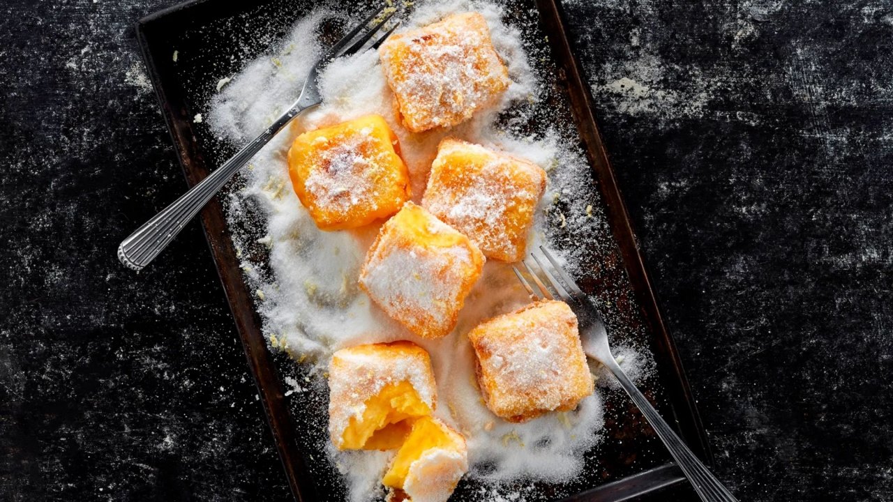 lemon custard fritters