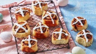 easter hot cross buns scrolls